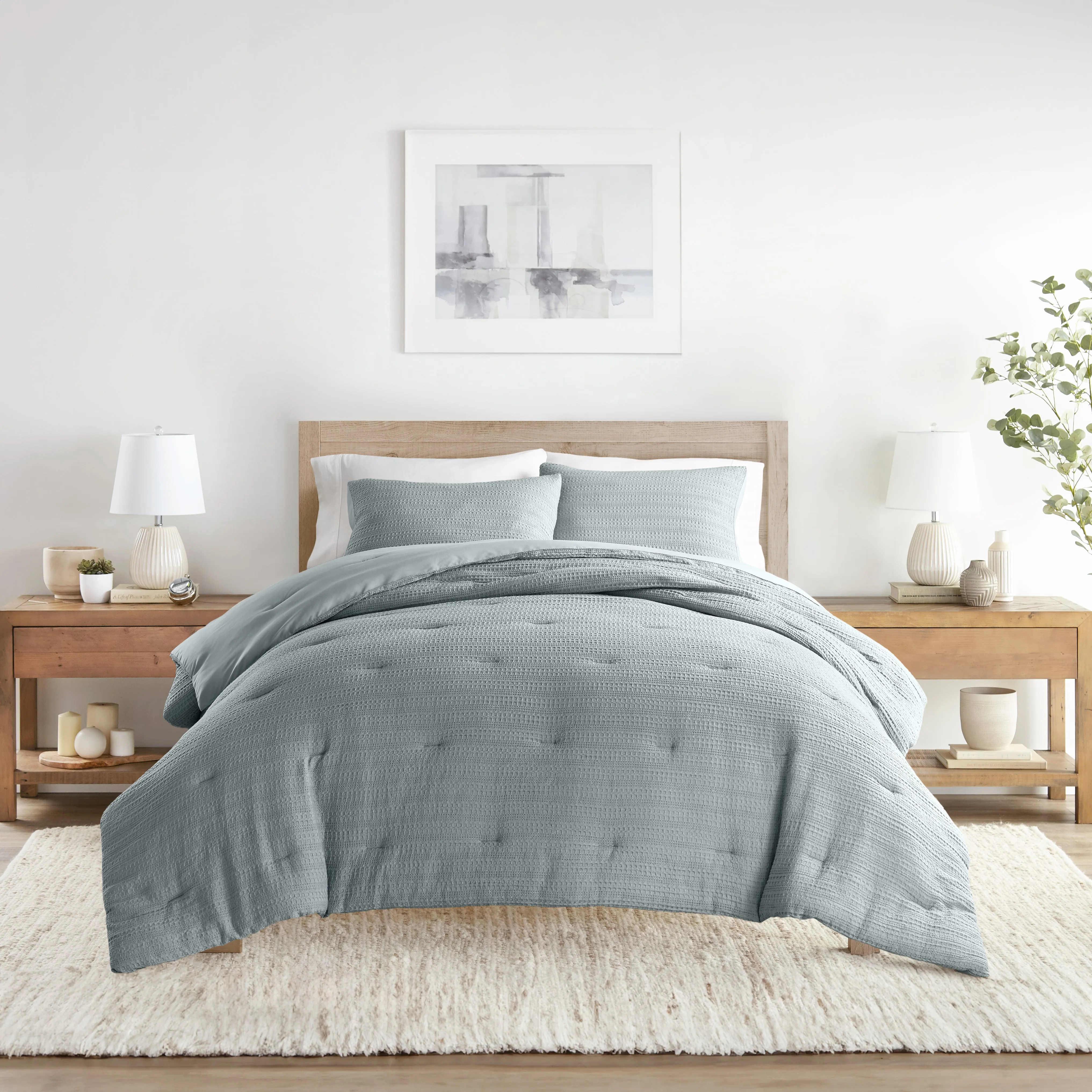 Waffle Textured Comforter Set (Sale)