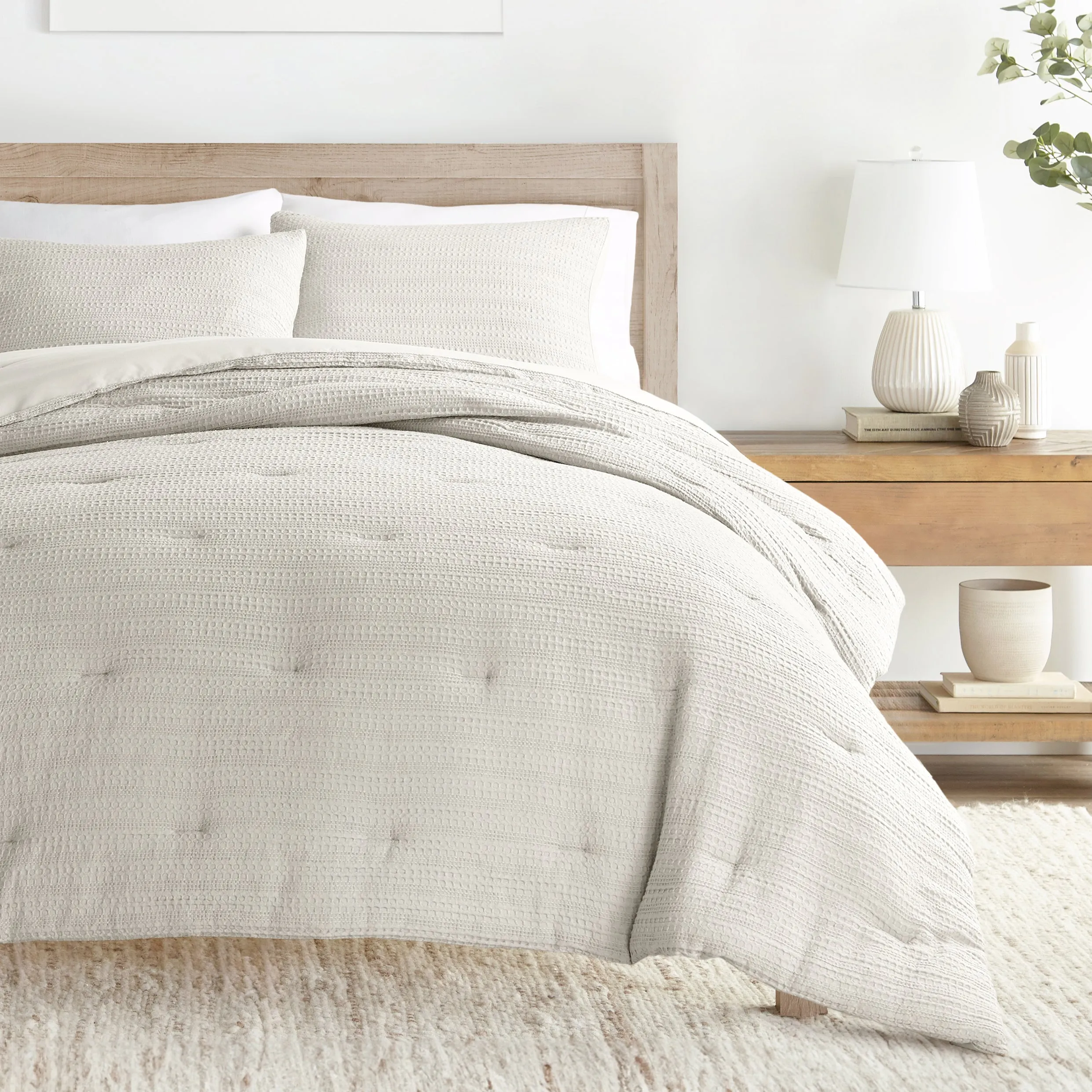 Waffle Textured Comforter Set (Sale)