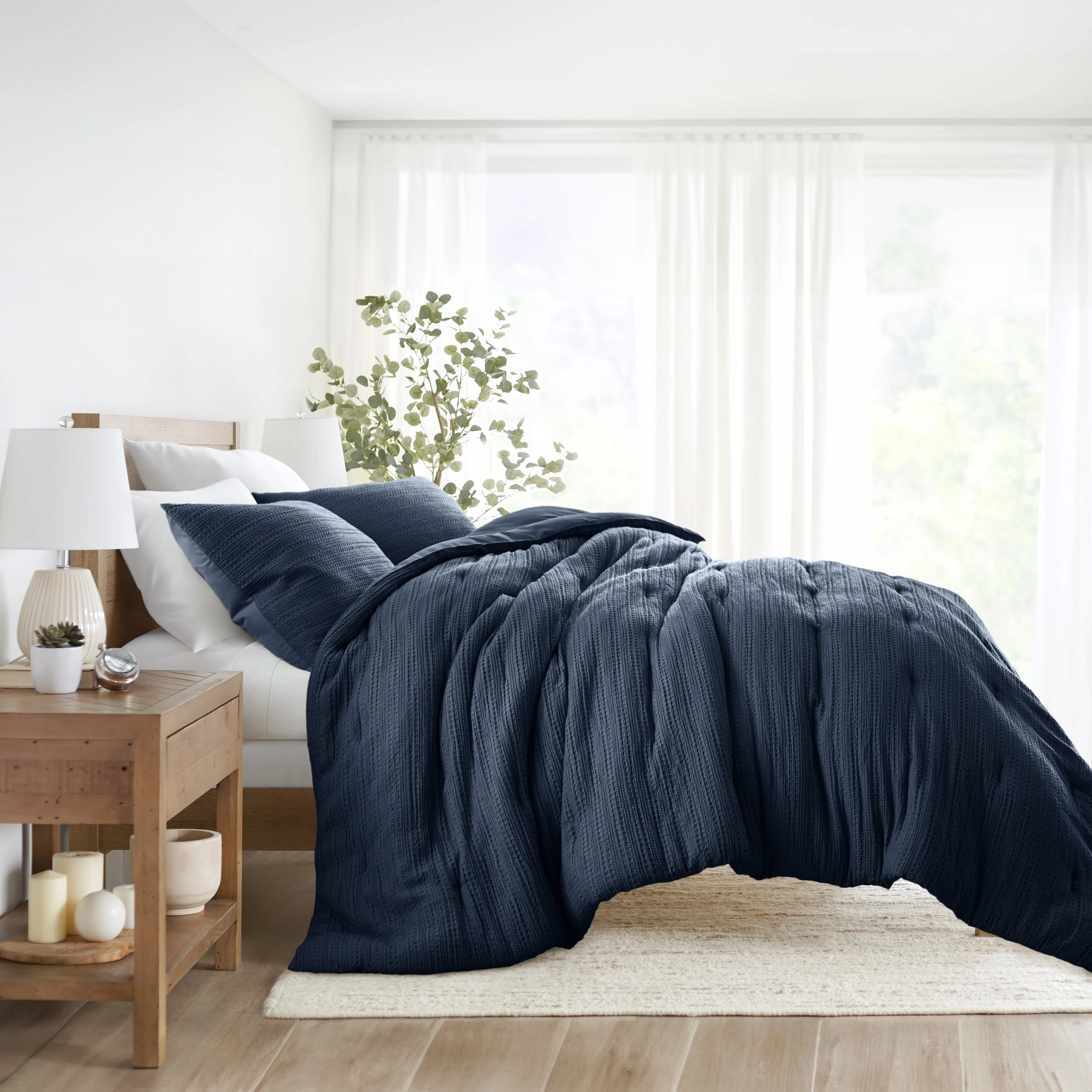 Waffle Textured Comforter Set (Sale)