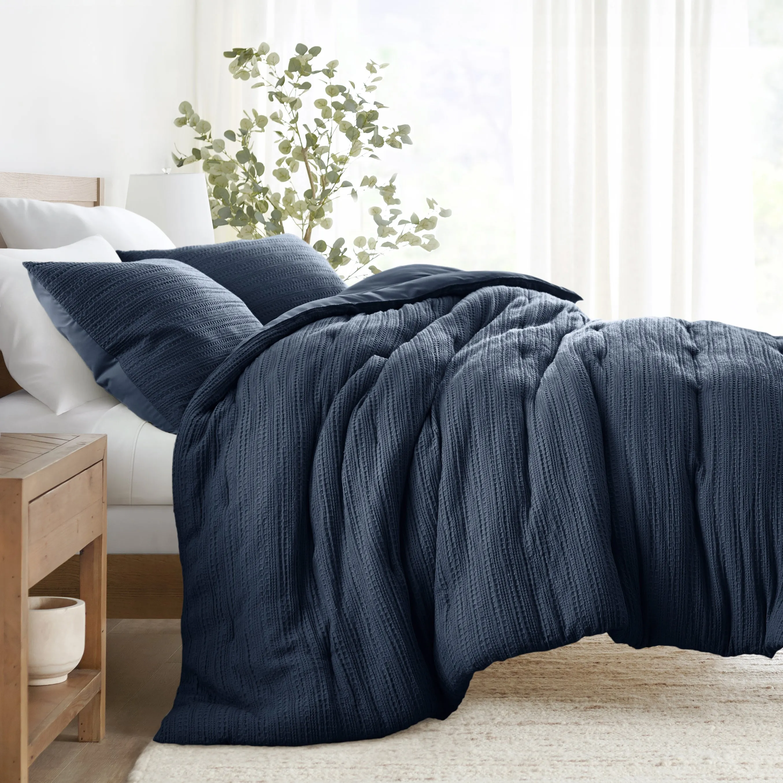 Waffle Textured Comforter Set (Sale)