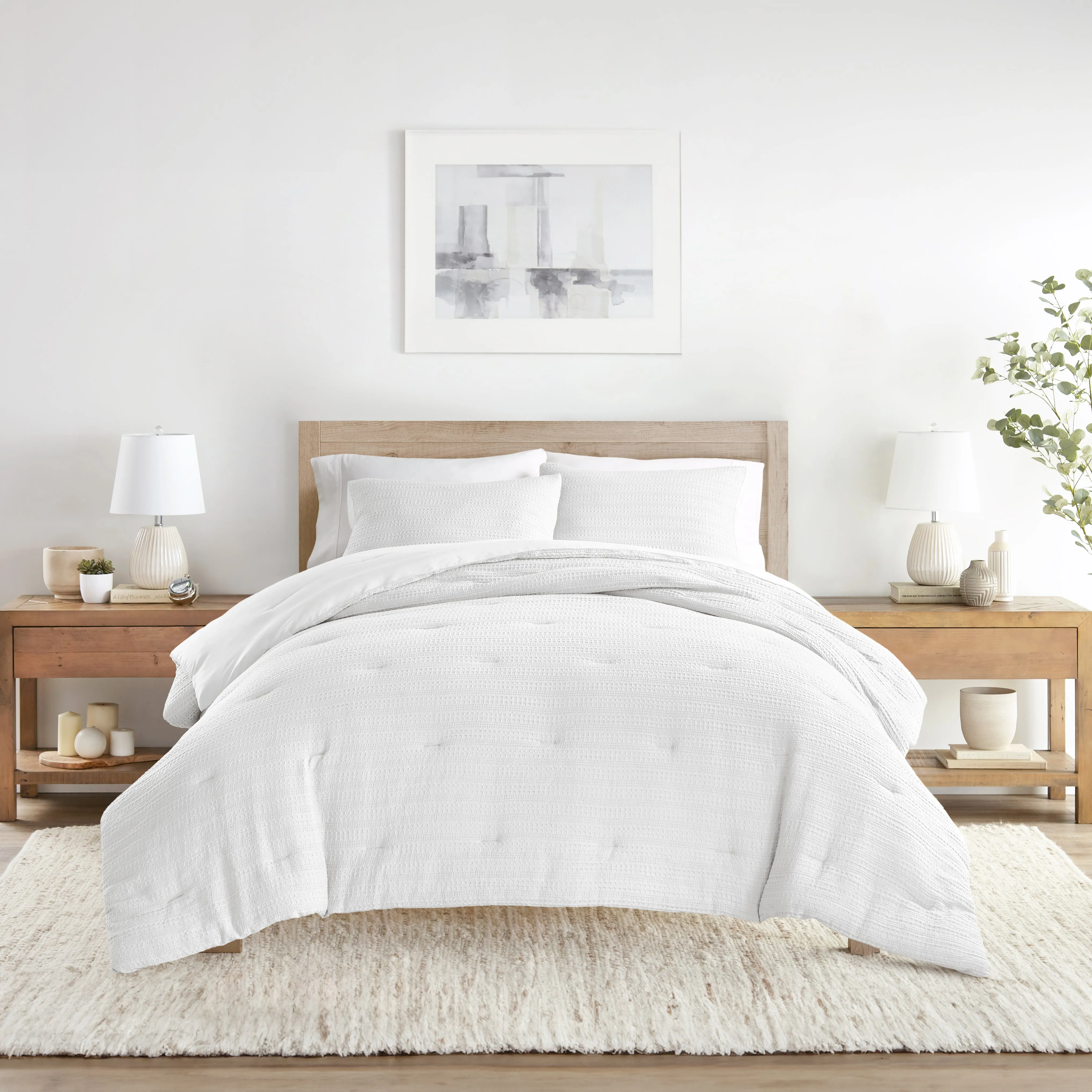 Waffle Textured Comforter Set (Sale)