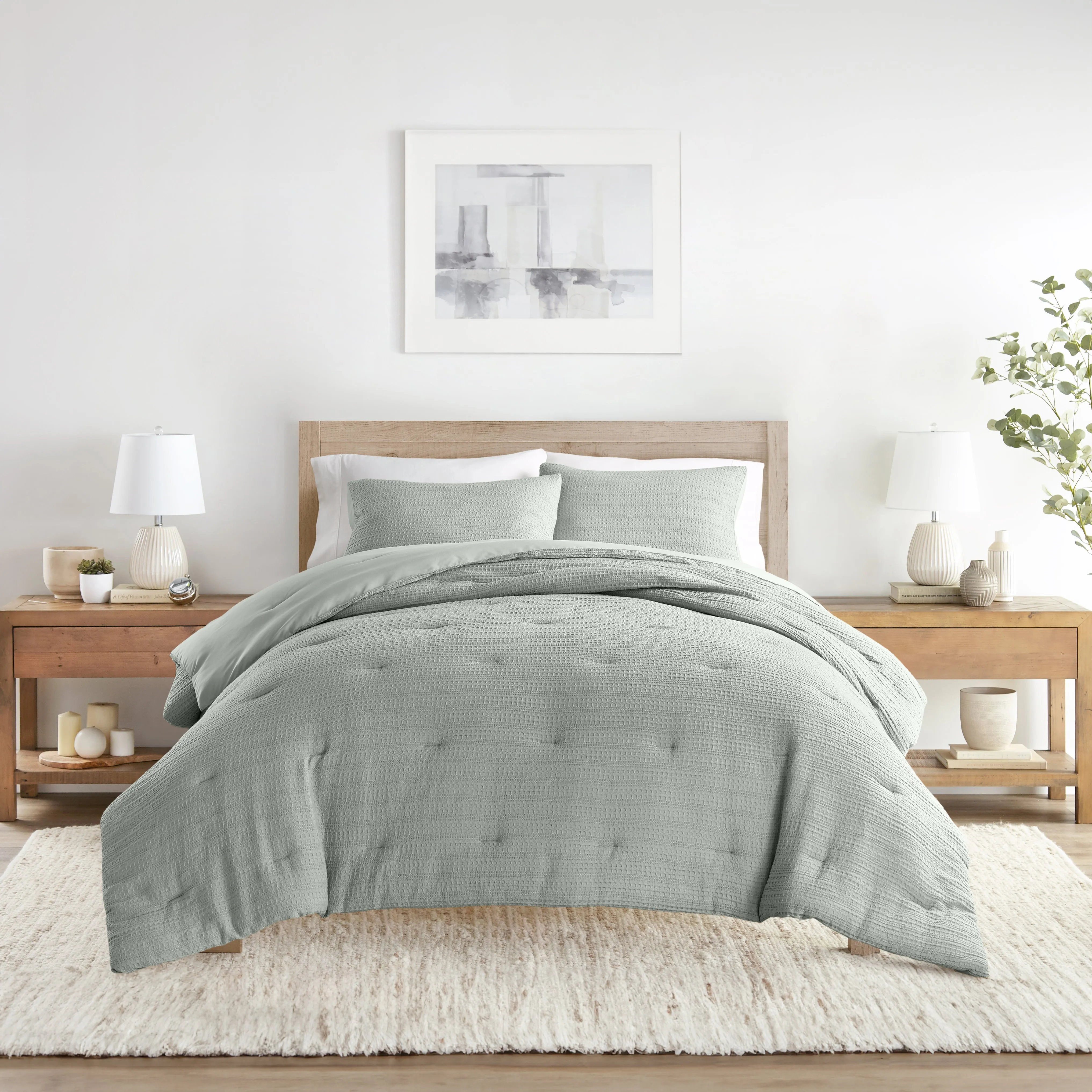 Waffle Textured Comforter Set (Sale)