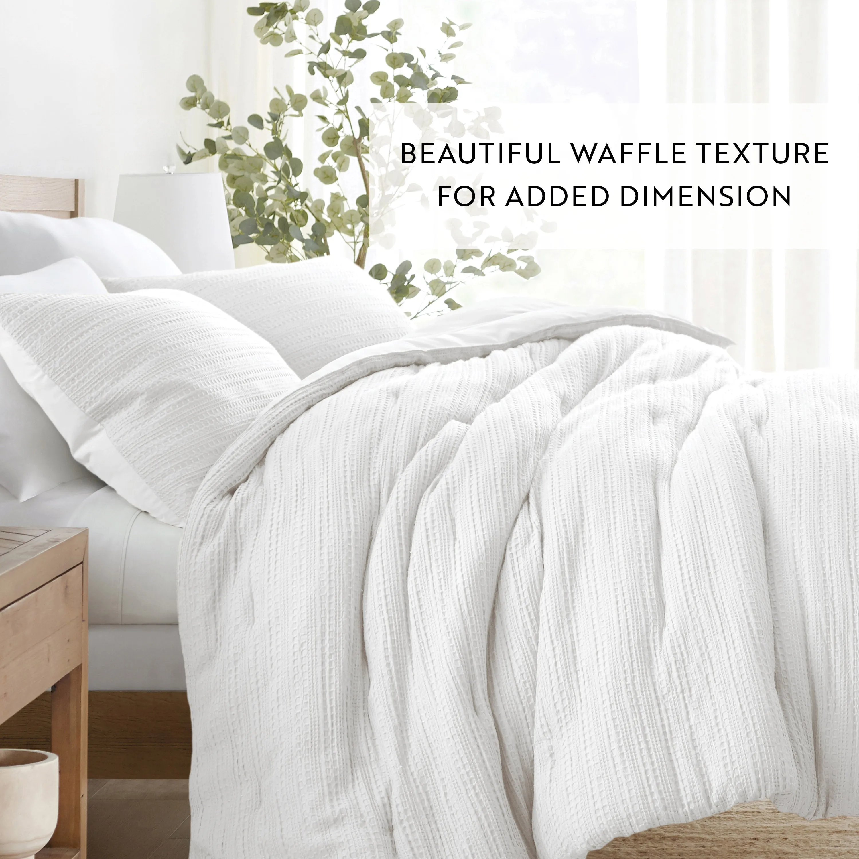 Waffle Textured Comforter Set (Sale)