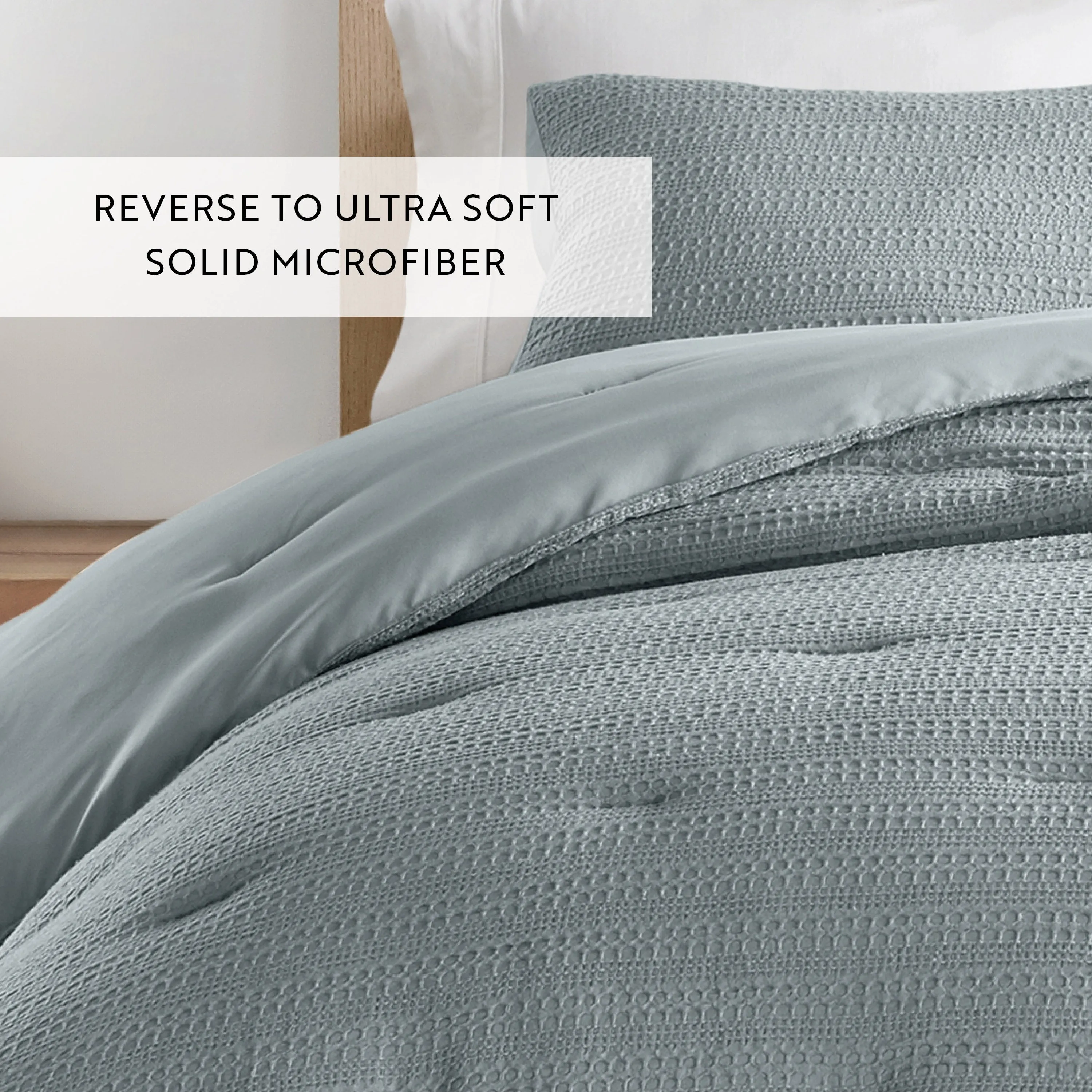 Waffle Textured Comforter Set (Sale)