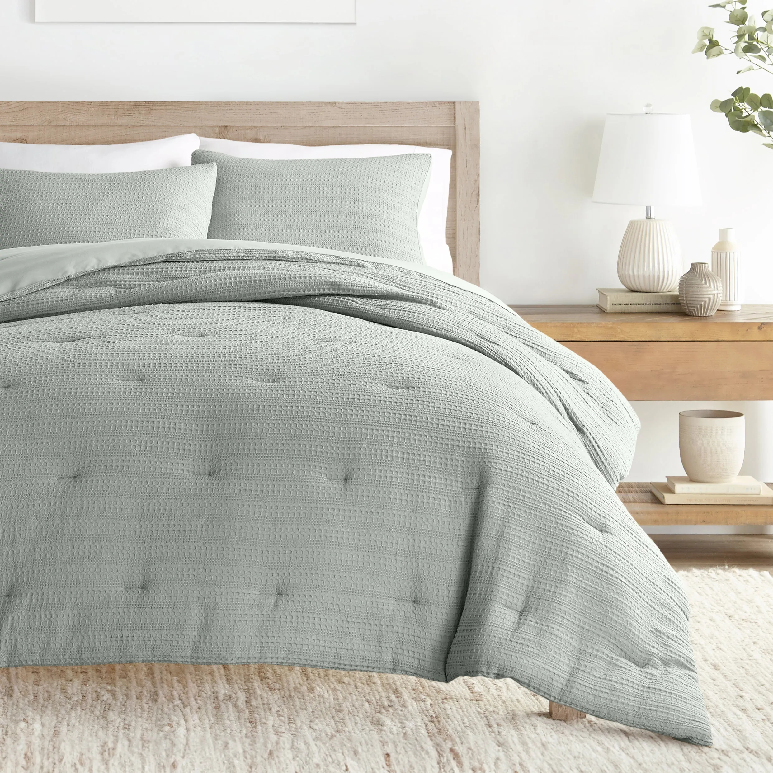 Waffle Textured Comforter Set (Sale)