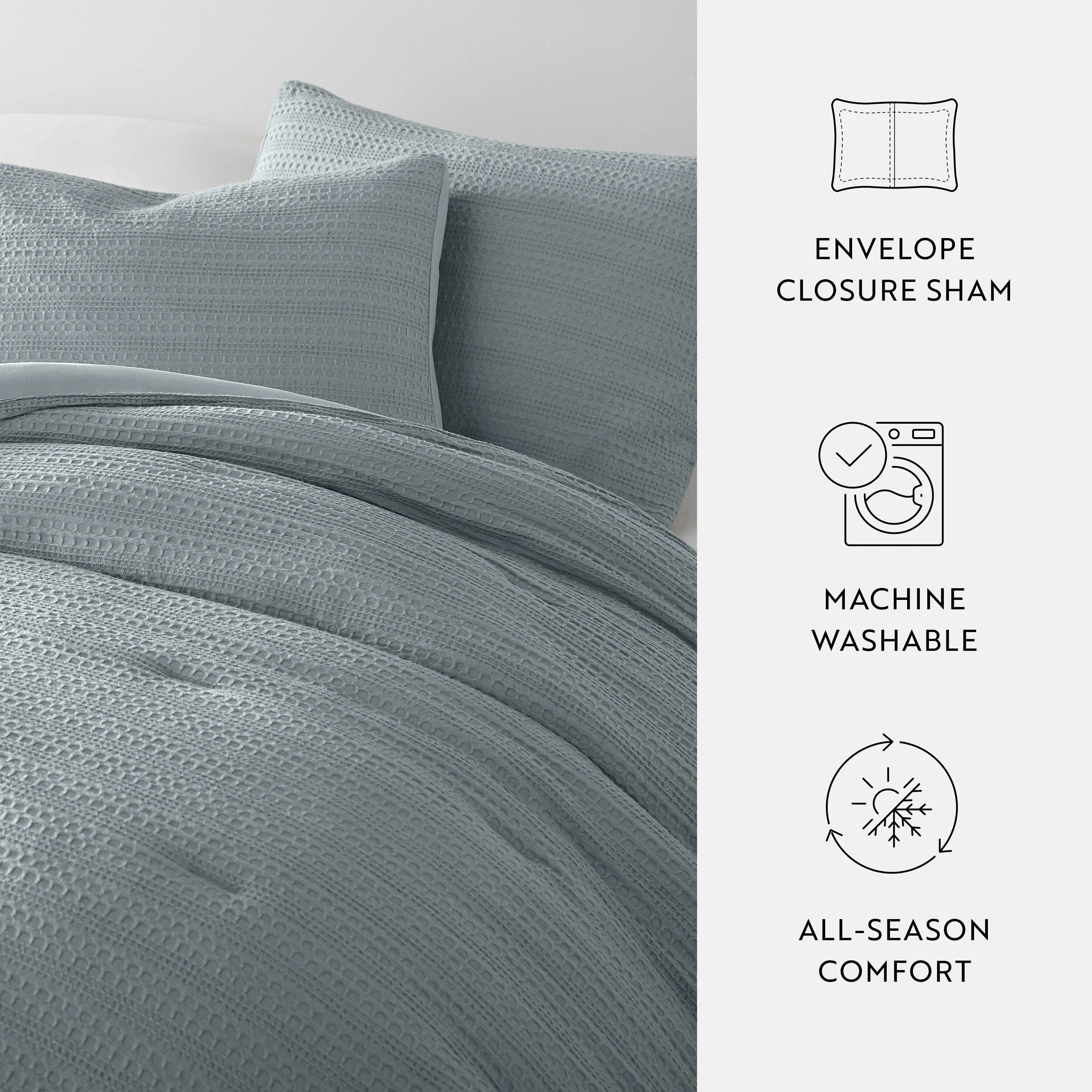 Waffle Textured Comforter Set (Sale)