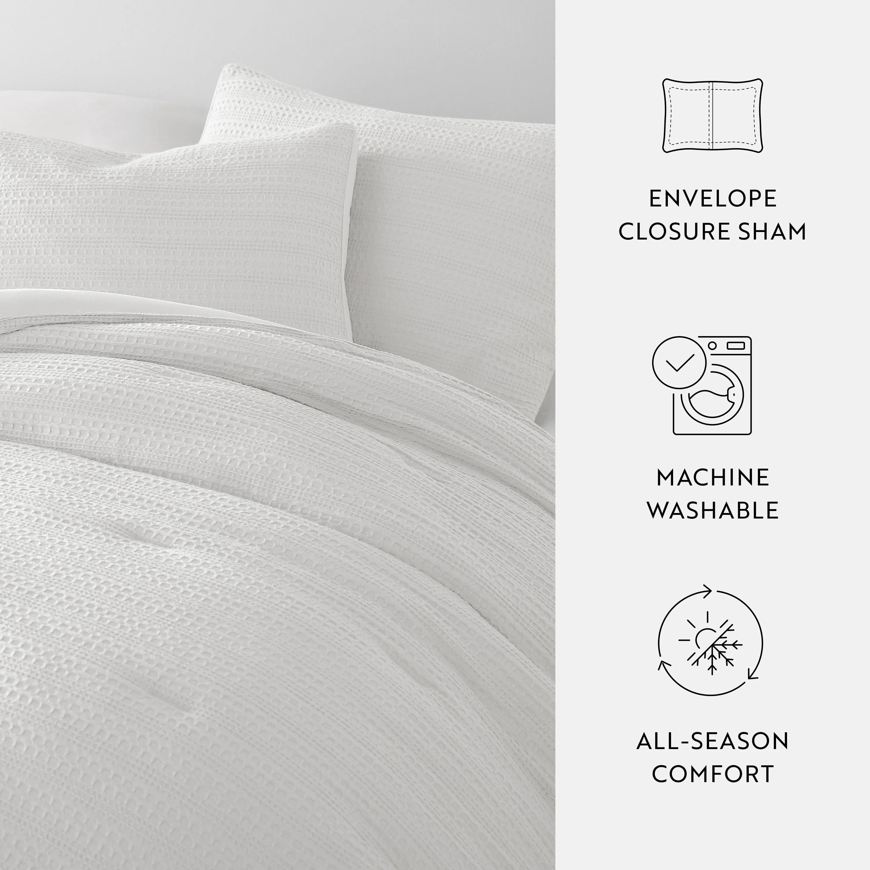 Waffle Textured Comforter Set (Sale)