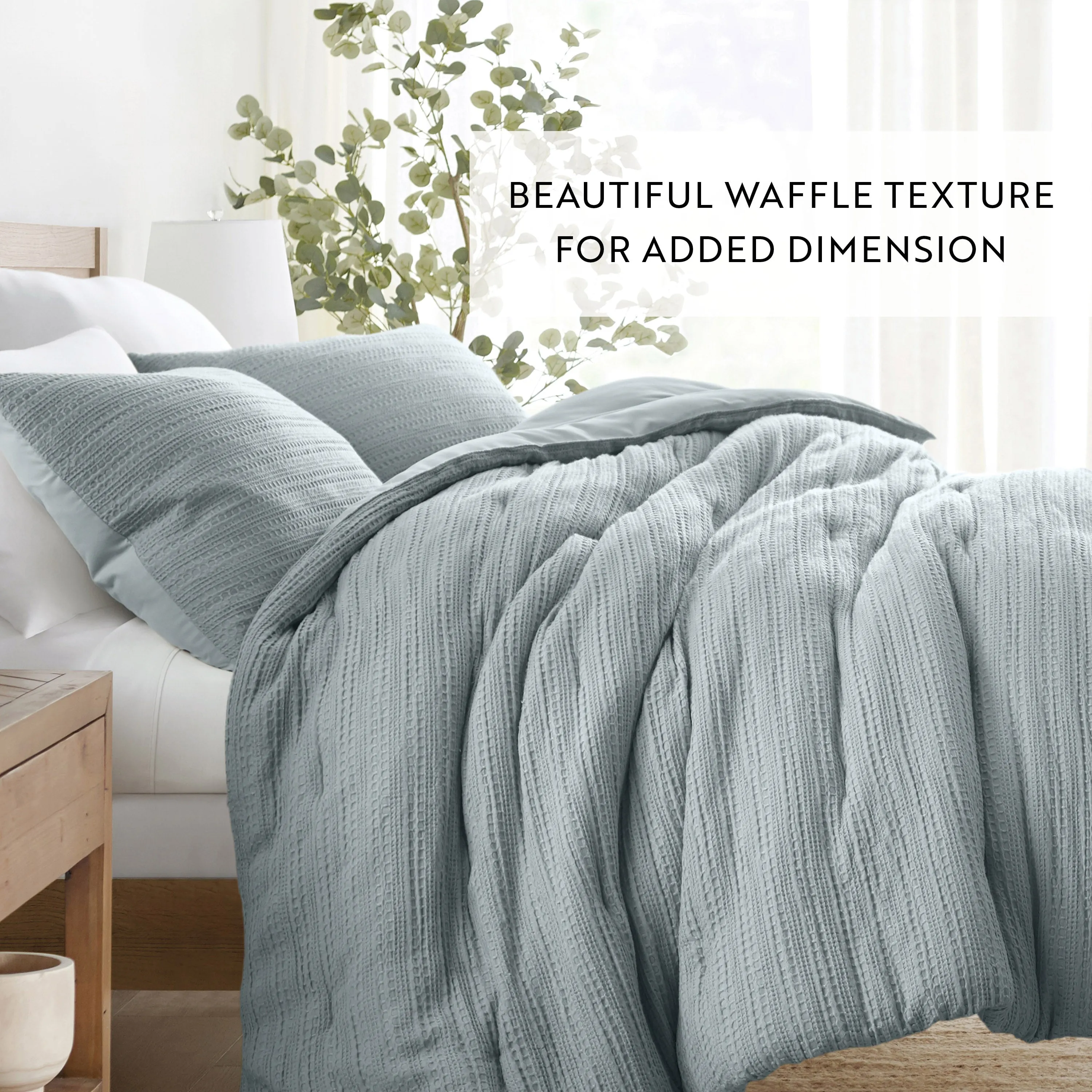 Waffle Textured Comforter Set (Sale)