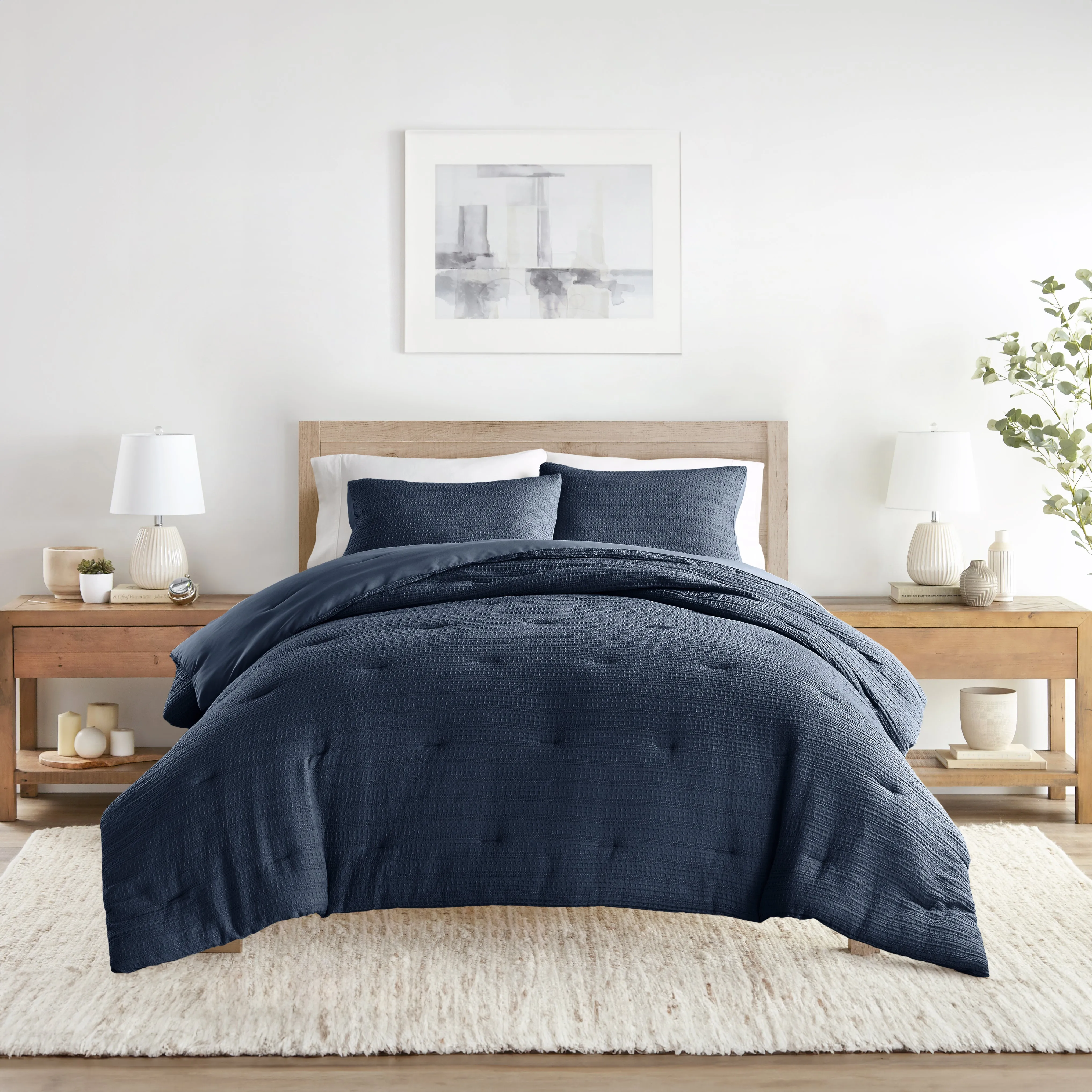 Waffle Textured Comforter Set (Sale)