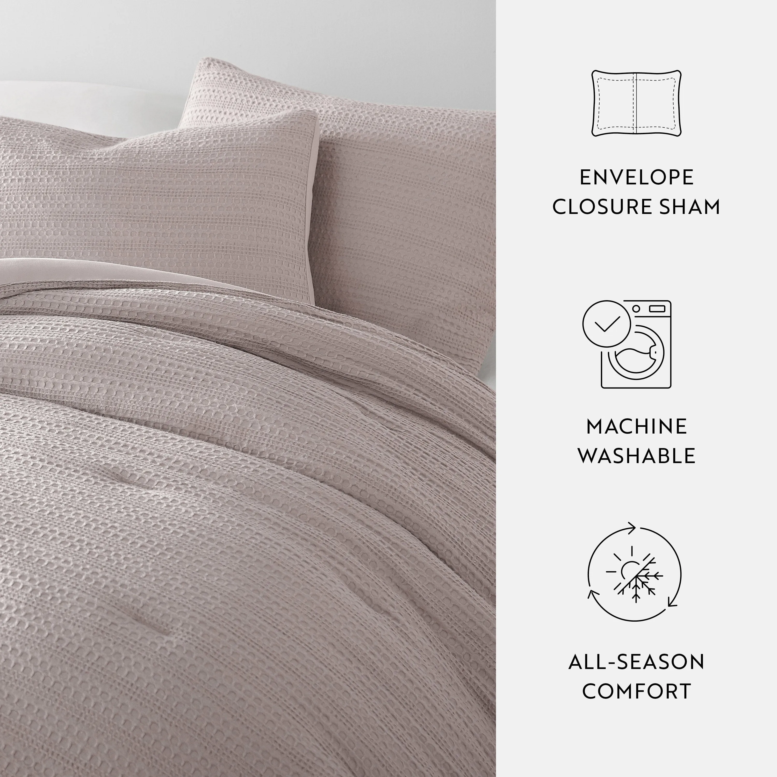 Waffle Textured Comforter Set (Sale)