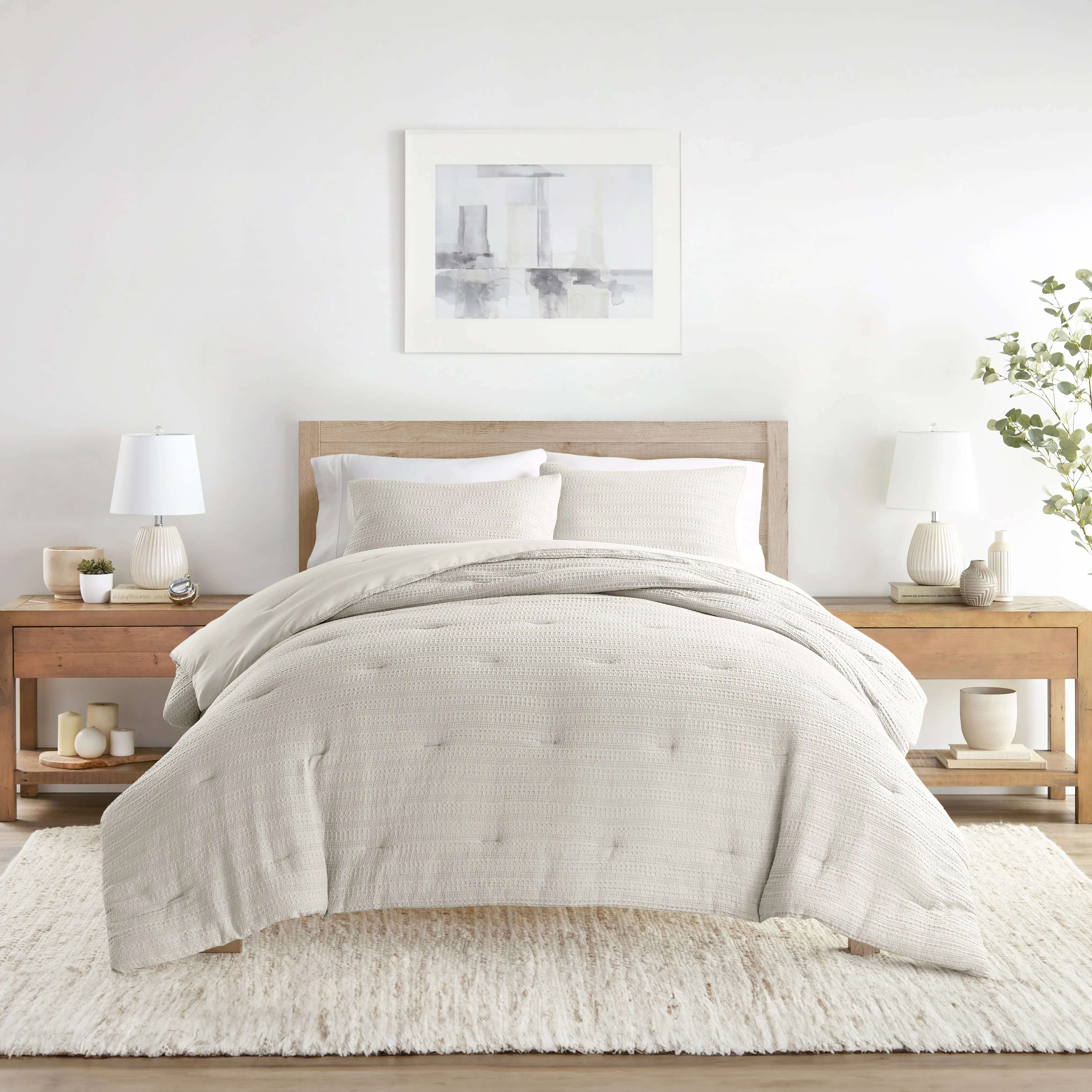 Waffle Textured Comforter Set (Sale)