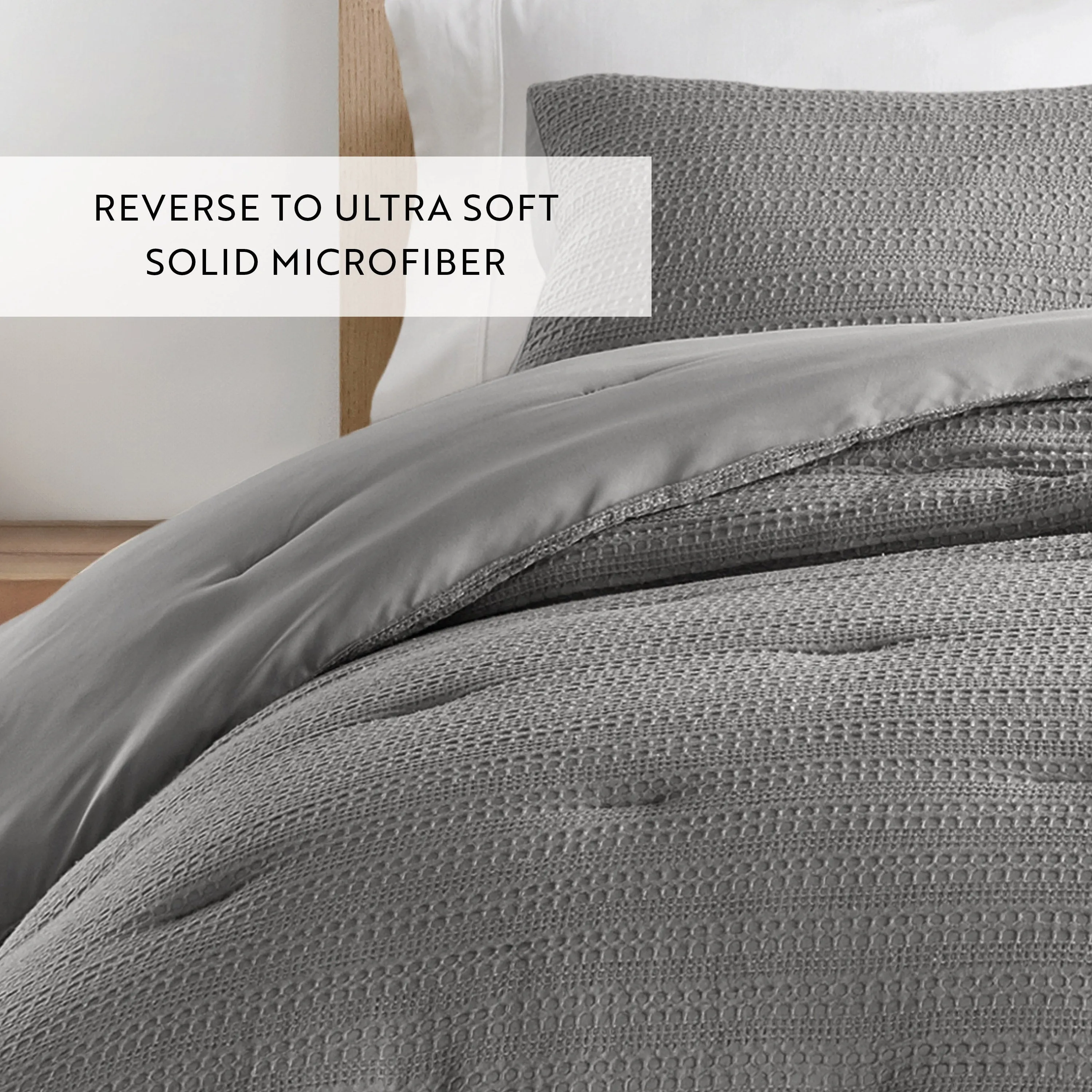 Waffle Textured Comforter Set (Sale)