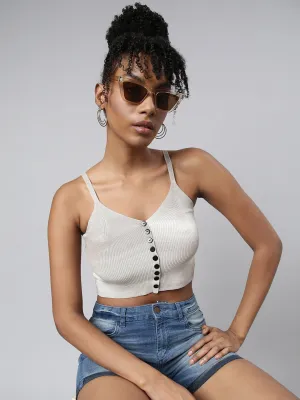 Women Grey Tie and Dye Bralette Crop Top