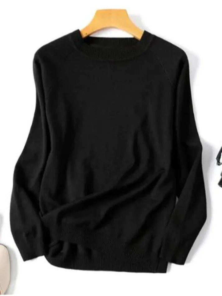 Women's Stylish Striped Knitted Pullover Sweater with Round Neck | Ideal for Autumn/Winter